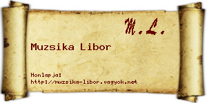 Muzsika Libor névjegykártya